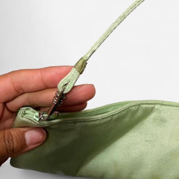 Green And Pink Beaded Shoulder Bag Clutch Monogram M - Picture 5 of 6